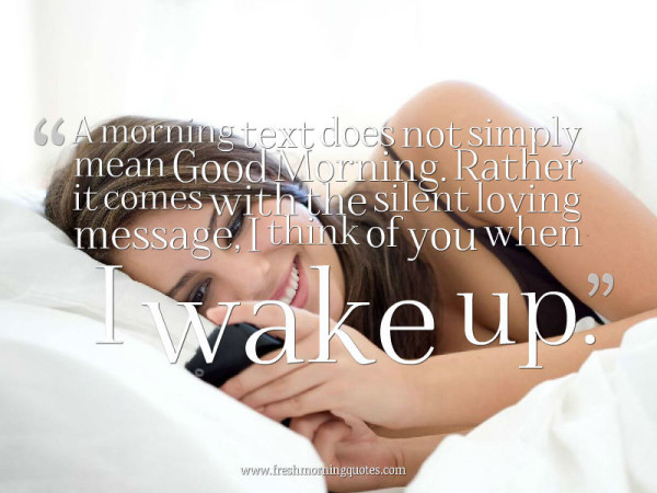 I Think Of  You When I Wake Up