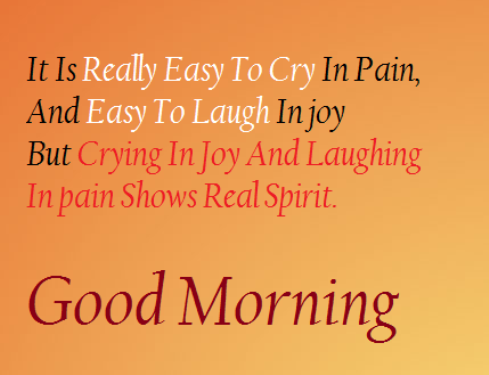 It Is Really Easy To Cry - Good Morning-wg140476