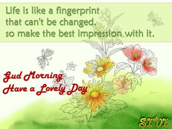 Life Is Like A Fingerprint - Good Morning-wg0180902