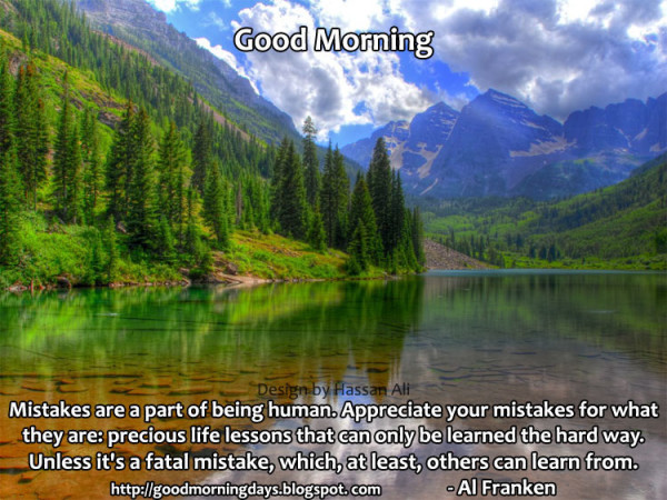 Mistakes Are A Part Of Human - Good Morning-wg140608