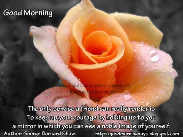The Only Service A Friend Can Really Render - Good Morning-wg140876