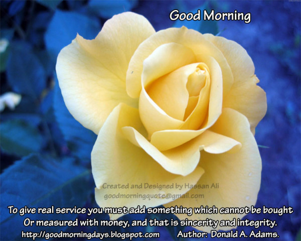 To Give Real Service You Must Add Something - Good Morning-wg140935