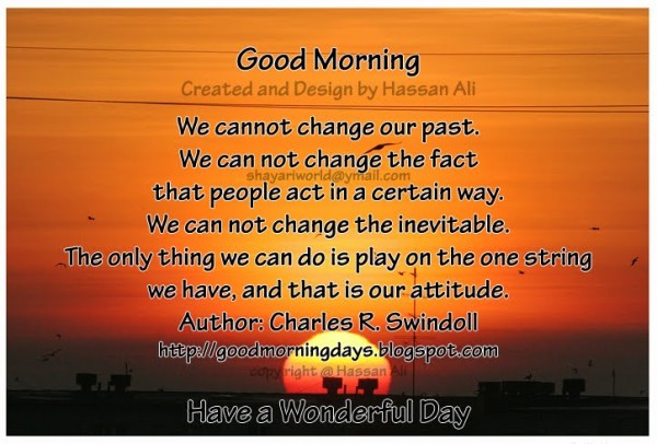 We Cannot Change Our Past - Good Morning-wg140968