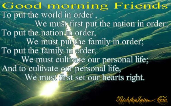 We Must First Put The Nation In Order - Good Morning-wg140980