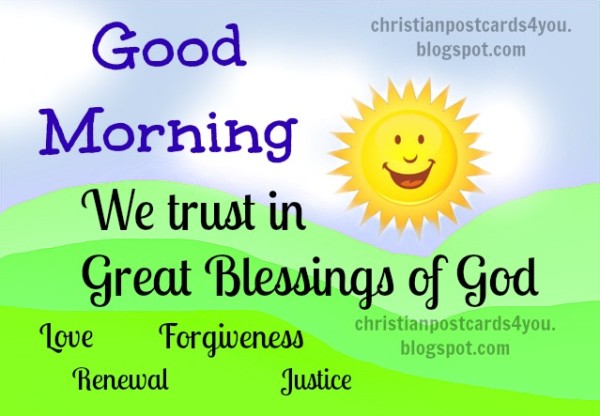 We Trust In Great Blessings Of God-wg140985