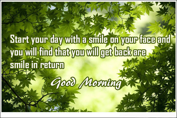 You Will Get Back Are Smile In Return - Good Morning-wg141052