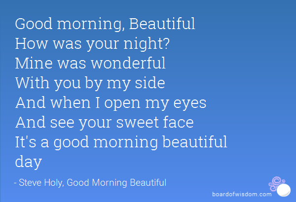 it's A Good Morning Beautiful Day !-wg140486