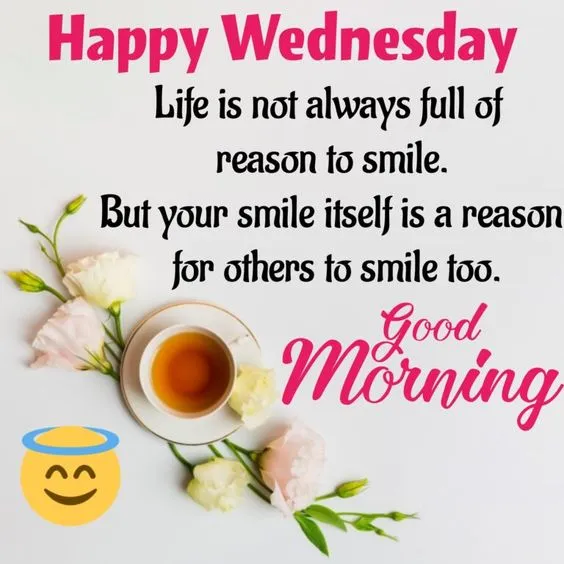 Happy Wednesday And With Smiling Good Morning Photo