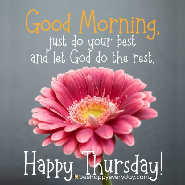 Positive Good Morning With Thursday Blessings Pic