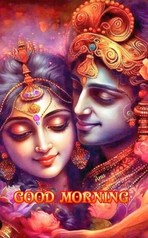 Beautiful Radha Sri Krishna Good Morning Image