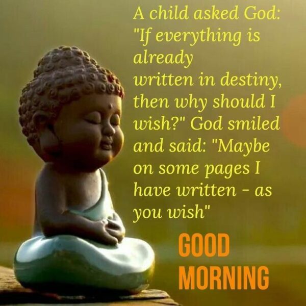 Buddha Image Good Morning