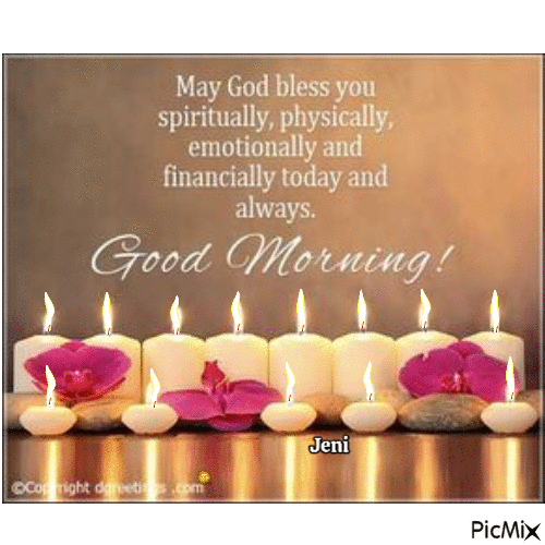 Candle Gif Good Morning May God Bless You Always