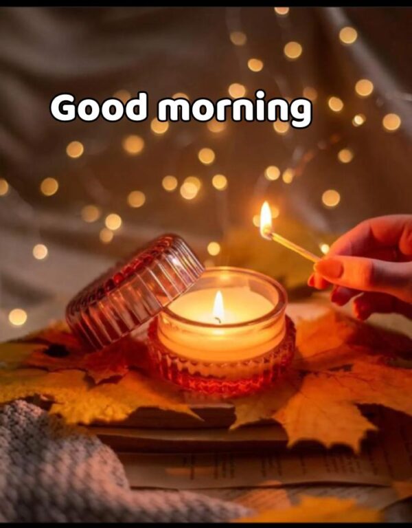 Good Morning Wishes With Candles Pictures, Images
