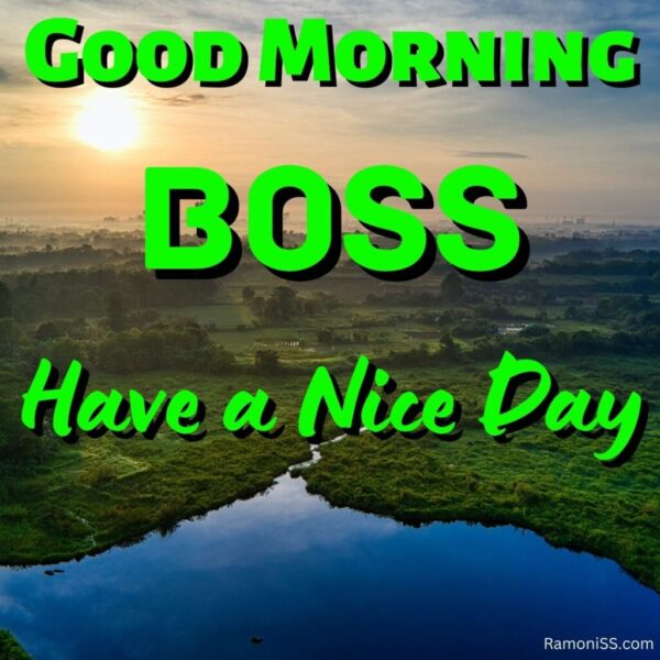 Good Morning Boss Sunrise Nature Image