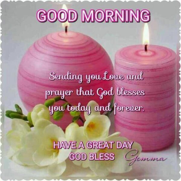 Good Morning Candle Pic Have A Great Day