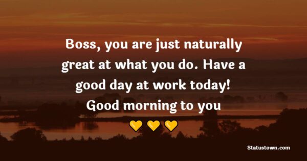 Good Morning For Boss