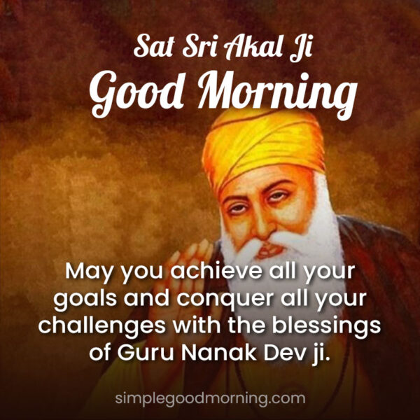 Good Morning Guru Nanak Dev Ji Blessings Image
