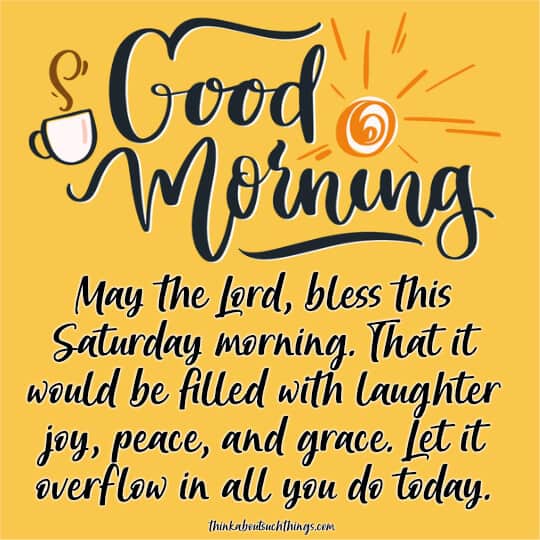 Good Morning Saturday Blessings