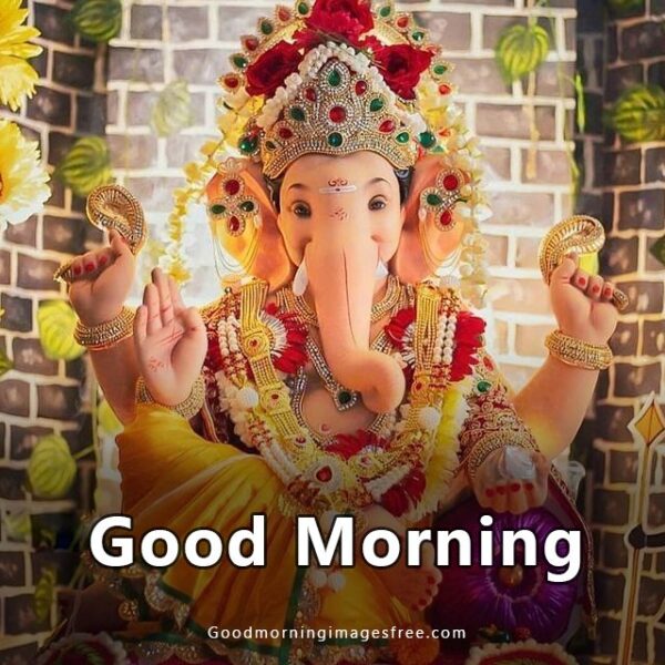 Good Morning With Ganesha Image