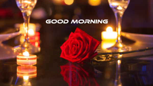 Romantic Rose Love Good Morning Candle