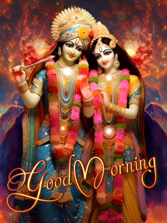 Sri Radha Krishna Good Morning Photo